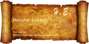 Herche Enikő névjegykártya